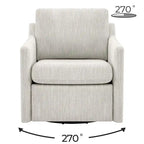 Fauteuil inclinable pivotant motorisé avec port de charge USB et repose-pieds réglable
