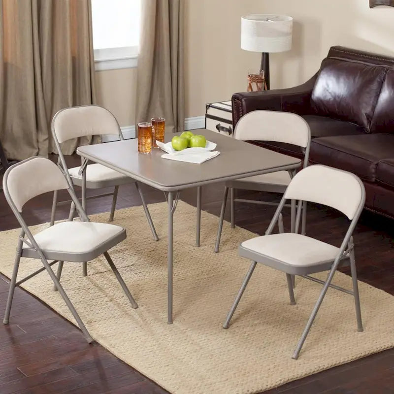 Ensemble table de cartes pliante et 4 chaises (5 pièces)