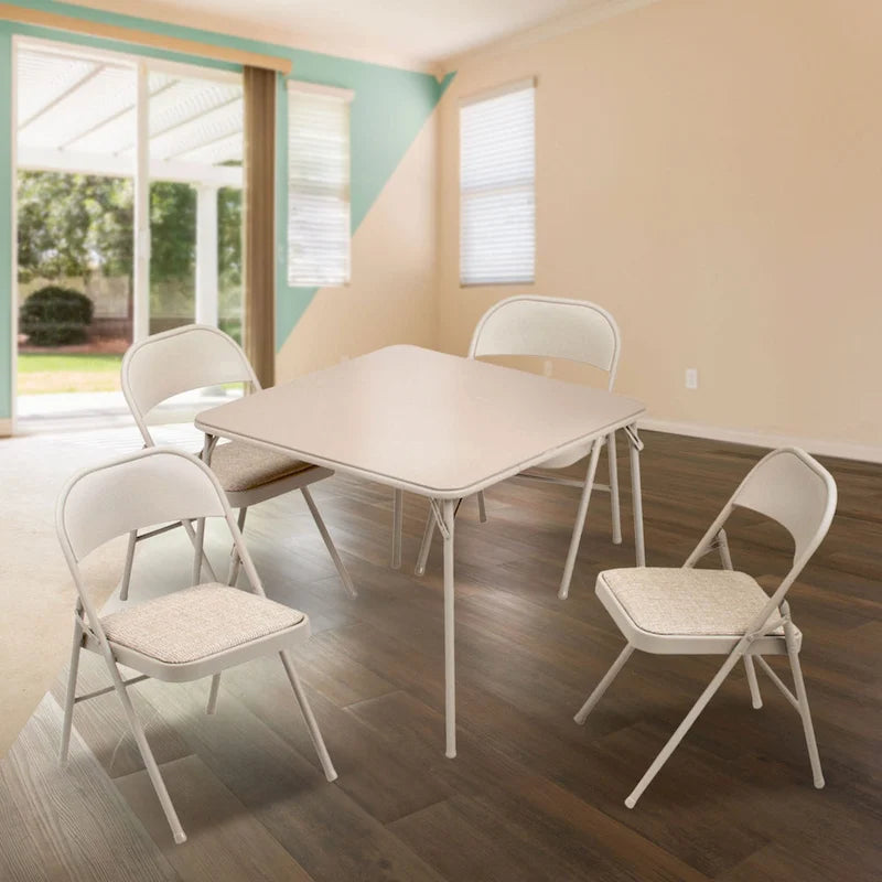 Ensemble table de cartes pliante et 4 chaises (5 pièces)