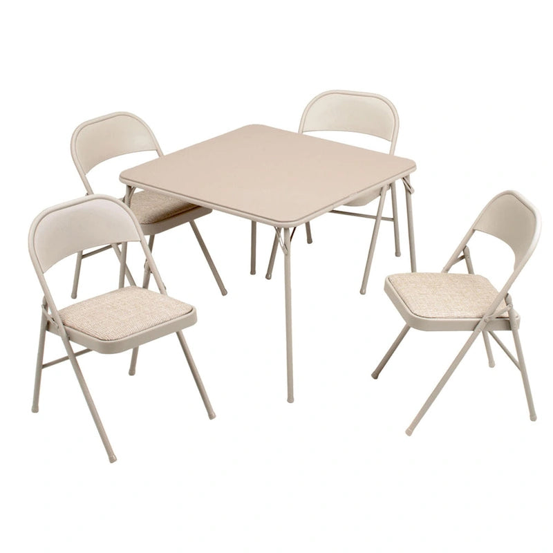 Ensemble table de cartes pliante et 4 chaises (5 pièces)