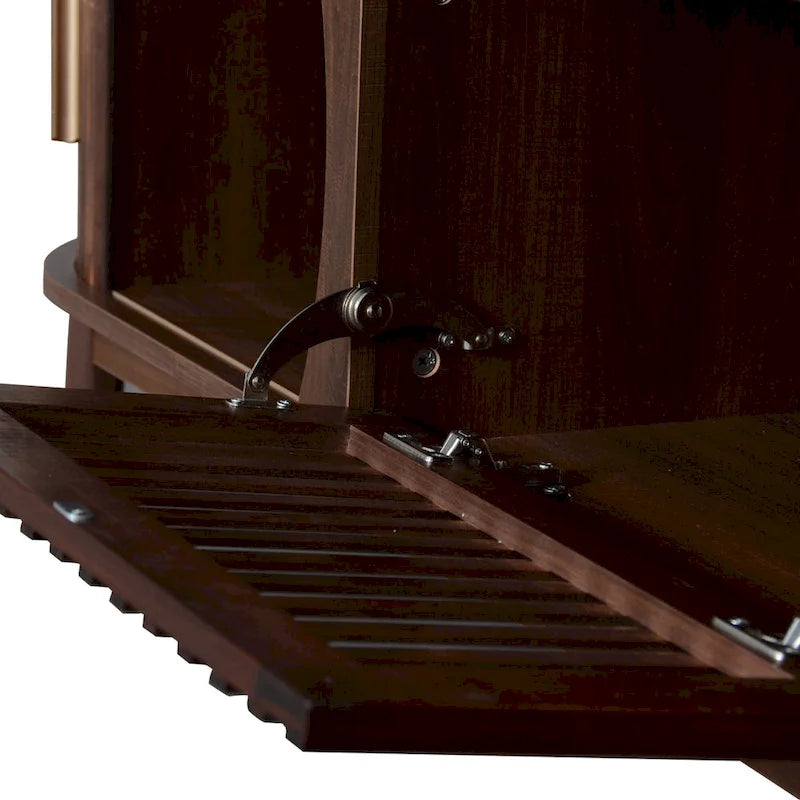 Meuble TV pour téléviseurs jusqu'à 75 pouces avec portes de rangement et pieds en bois