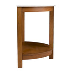 Console à deux niveaux avec plateau en faux marbre