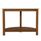 Console à deux niveaux avec plateau en faux marbre