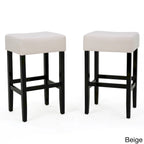 Tabouret de comptoir Lopez sans dossier en tissu de 27 po (ensemble de 2) de Christopher Knight Home