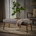 Banc ottoman en tissu capitonné