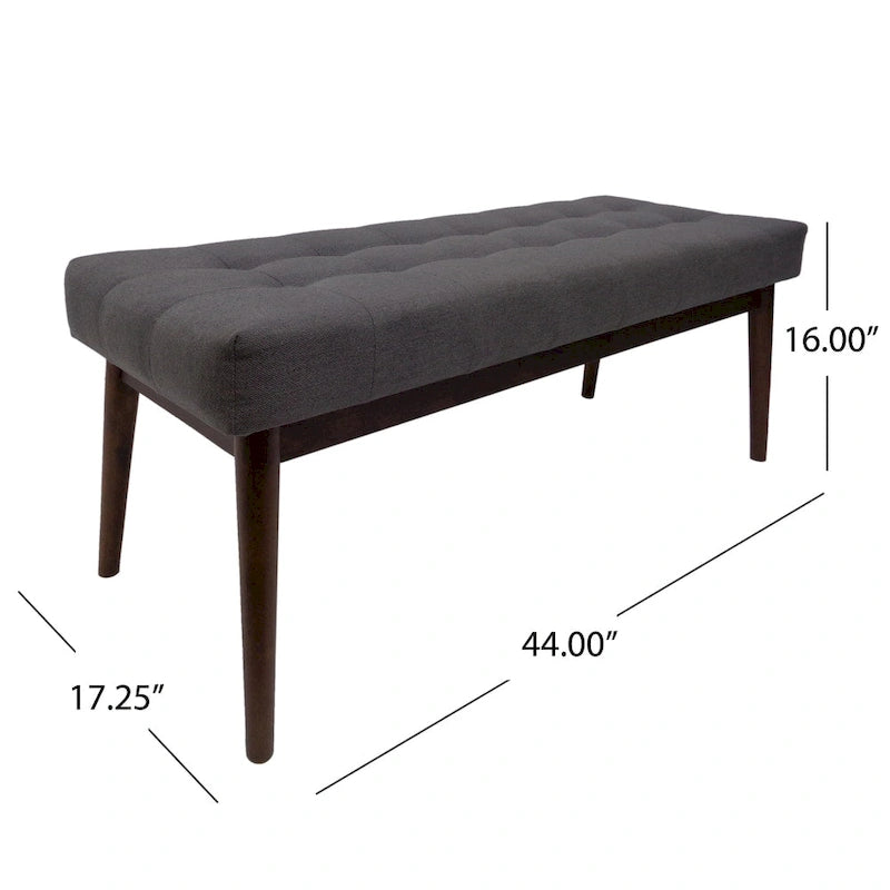 Banc ottoman en tissu capitonné