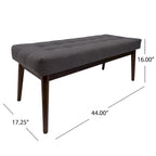Banc ottoman en tissu capitonné