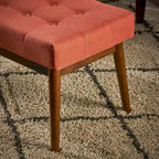 Banc ottoman en tissu capitonné