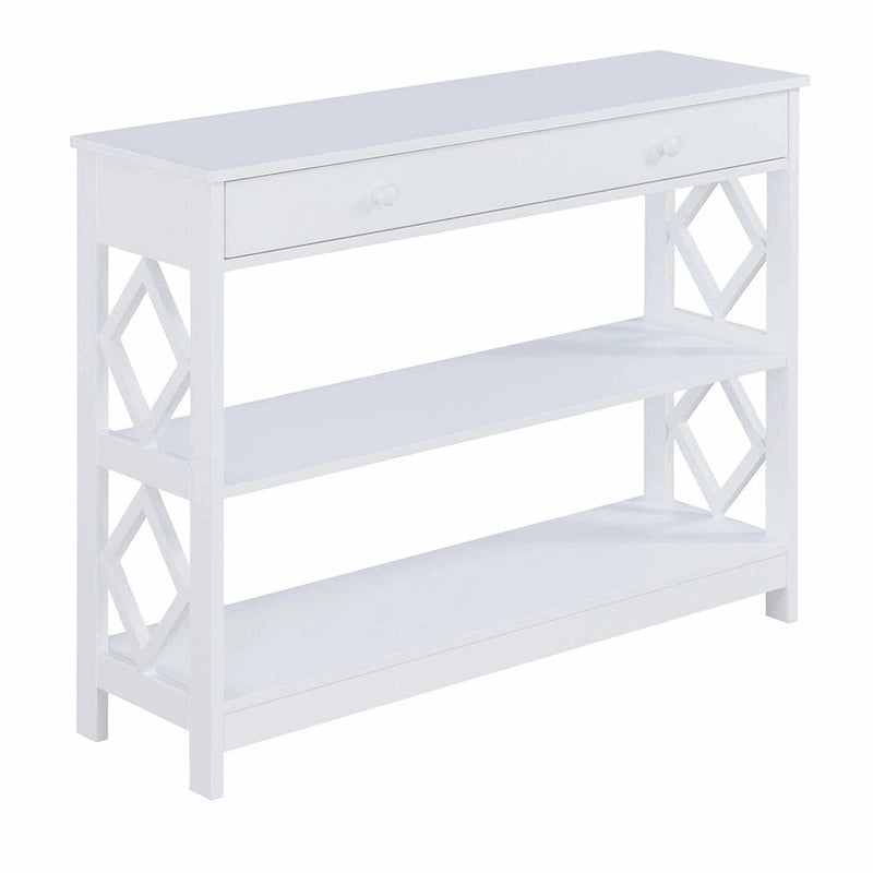 Console Table Diamant 1 Tiroir avec Étagères