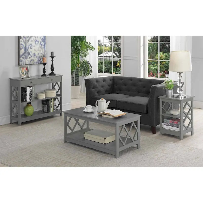 Console Table Diamant 1 Tiroir avec Étagères
