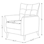 Fauteuil inclinable manuel avec piètement en bois
