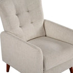 Fauteuil inclinable manuel avec piètement en bois