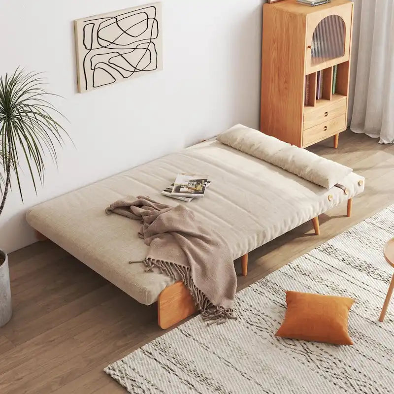 Canapé-lit rembourré de 110 cm avec dossier réglable