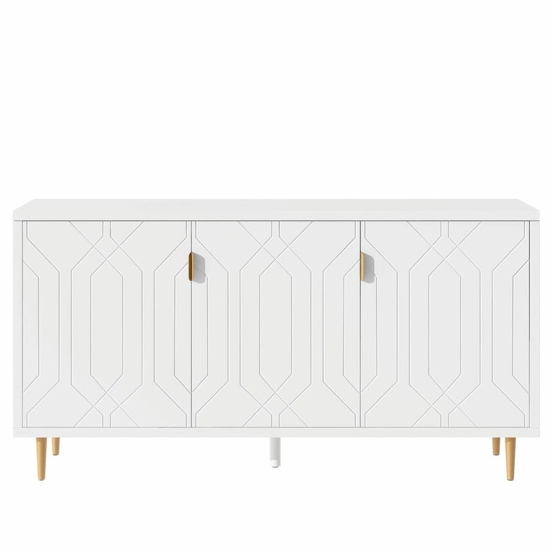Meuble TV avec placard de rangement, compatible avec les téléviseurs jusqu'à 70 pouces