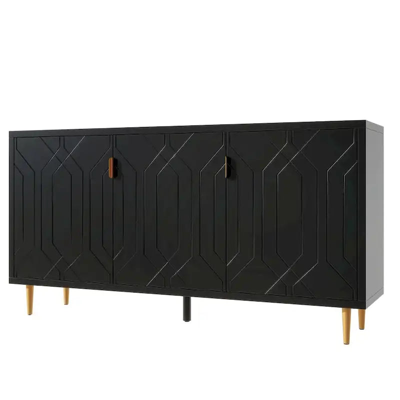Meuble TV avec placard de rangement, compatible avec les téléviseurs jusqu'à 70 pouces