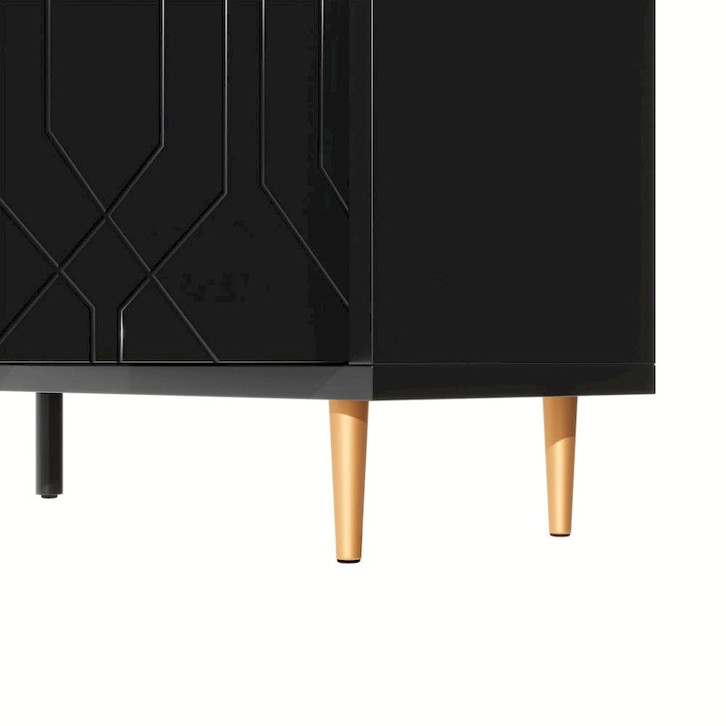 Meuble TV avec placard de rangement, compatible avec les téléviseurs jusqu'à 70 pouces