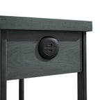 Table d'appoint rustique en bois de 20 pouces avec 1 étagère et 1 tiroir