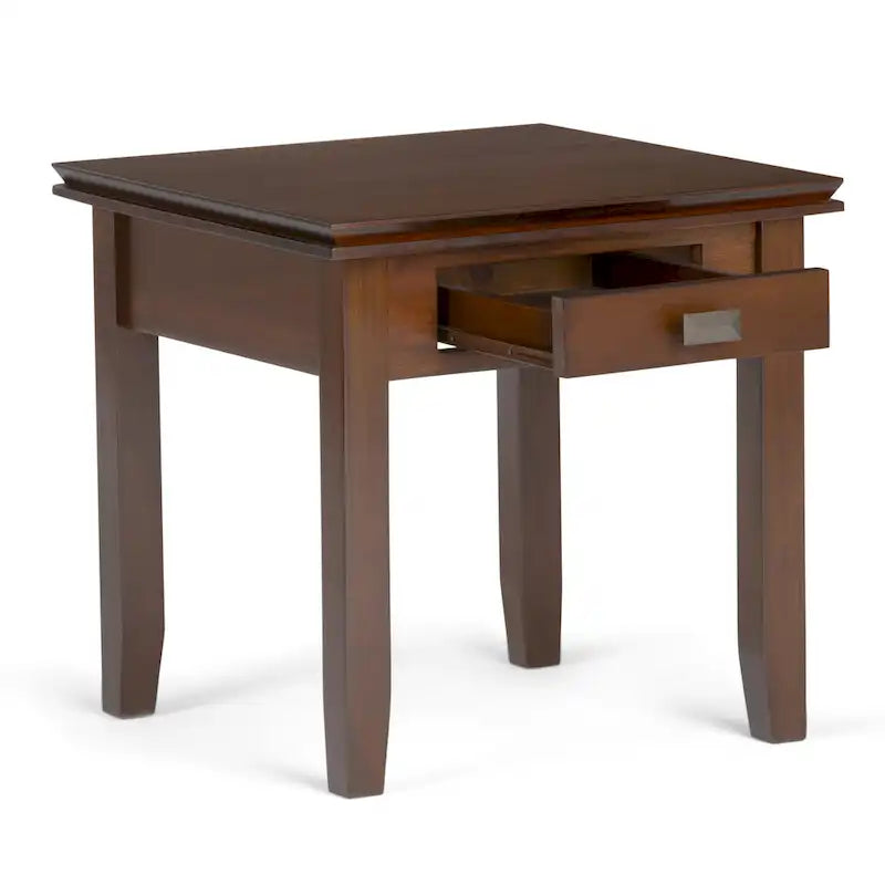 Table d'appoint carrée en bois massif