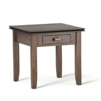 Table d'appoint carrée en bois massif