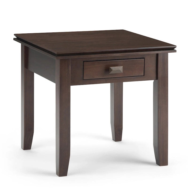 Table d'appoint carrée en bois massif