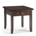 Table d'appoint carrée en bois massif