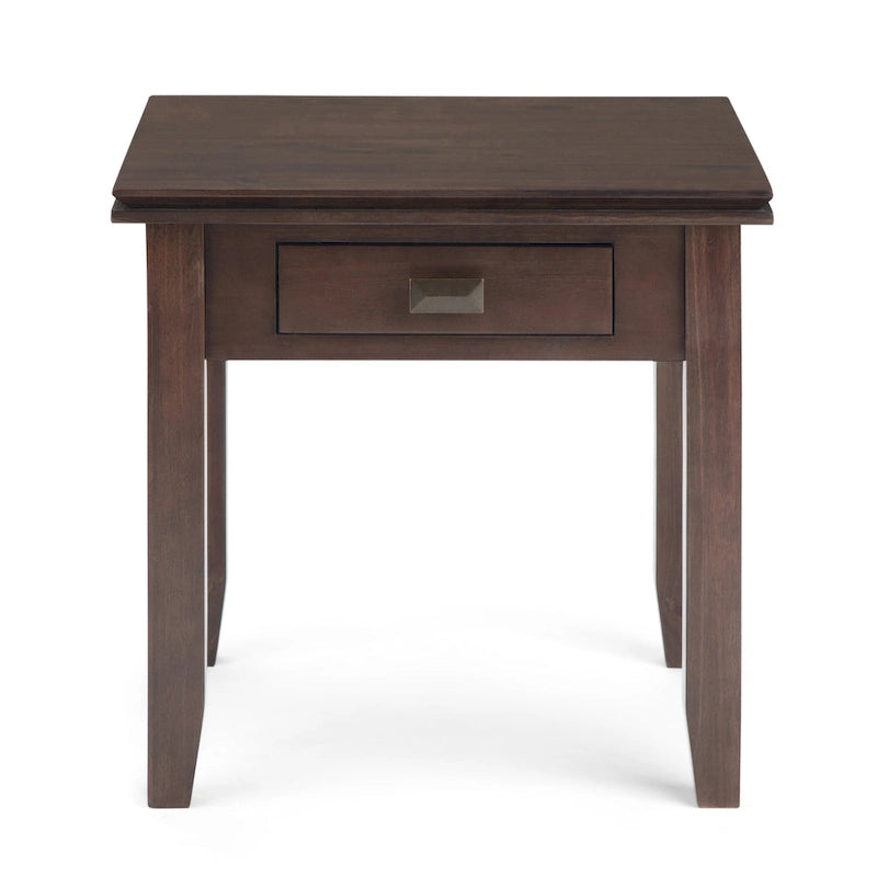 Table d'appoint carrée en bois massif