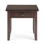 Table d'appoint carrée en bois massif