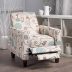 Fauteuil club inclinable fleuri