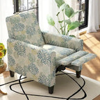 Fauteuil club inclinable fleuri
