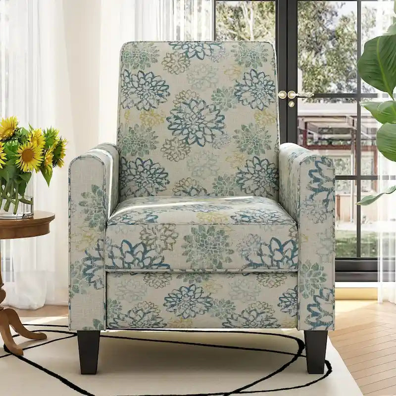 Fauteuil club inclinable fleuri