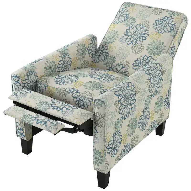 Fauteuil club inclinable fleuri