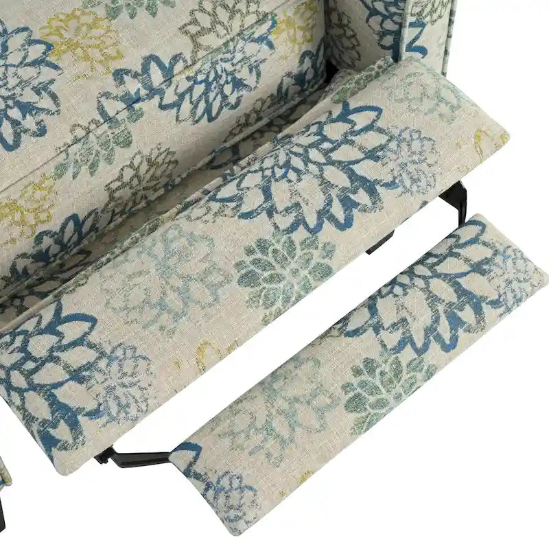 Fauteuil club inclinable fleuri