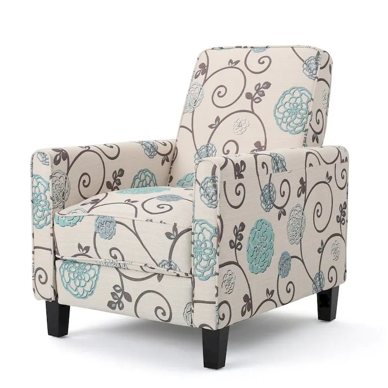 Fauteuil club inclinable fleuri