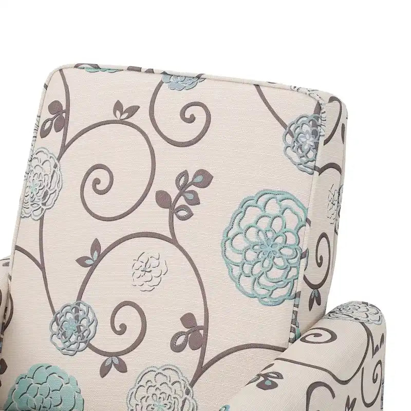 Fauteuil club inclinable fleuri