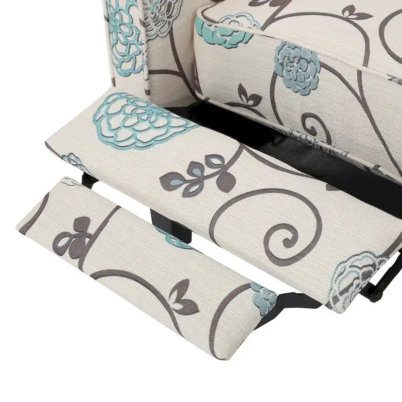 Fauteuil club inclinable fleuri