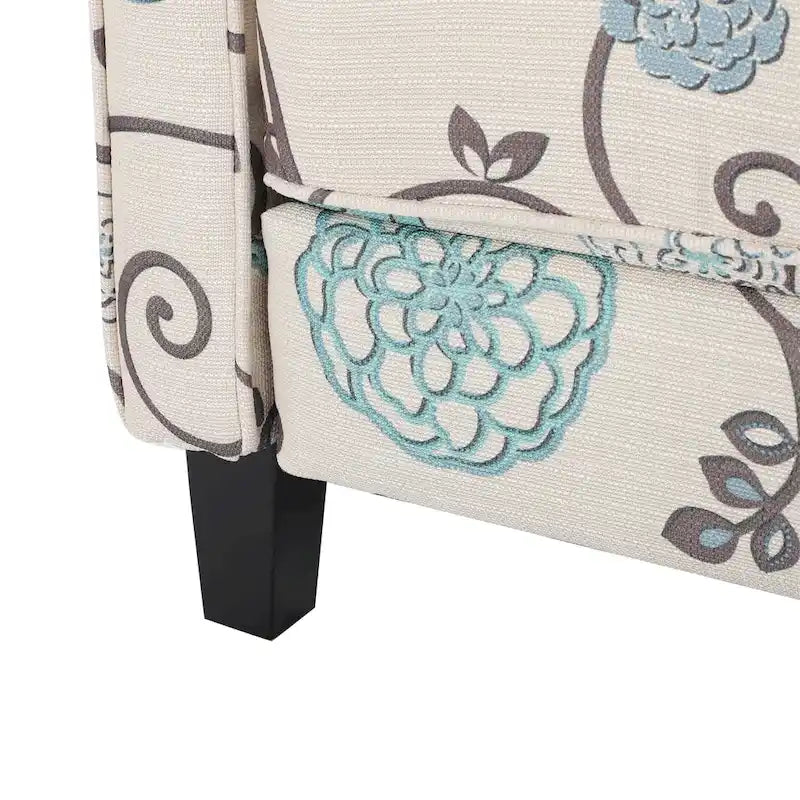 Fauteuil club inclinable fleuri