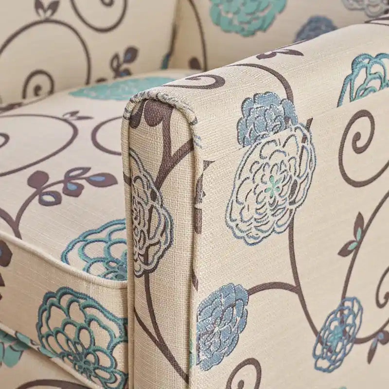 Fauteuil club inclinable fleuri