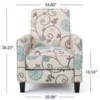 Fauteuil club inclinable fleuri