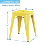 Tabourets de bar sans dossier en métal, lot de 4 - 45,7 cm