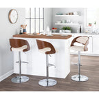 Tabouret de bar pivotant réglable avec assise rembourrée