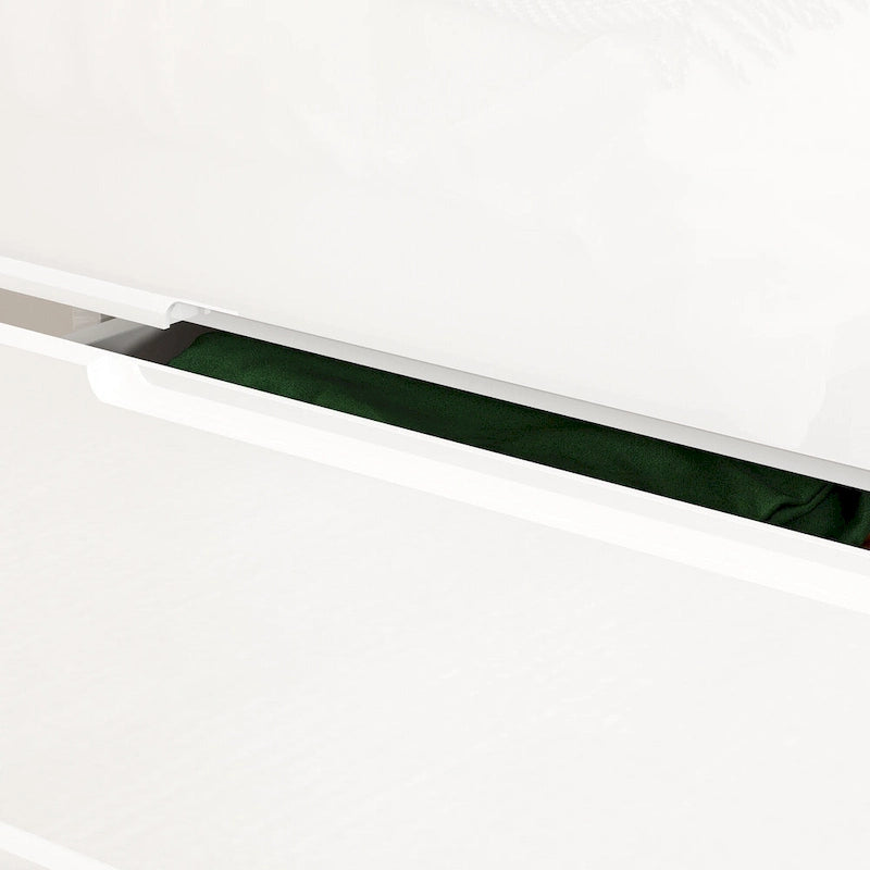 Commode 5 tiroirs avec lumière LED et plateau spacieux