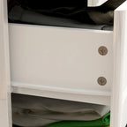 Commode 5 tiroirs avec lumière LED et plateau spacieux