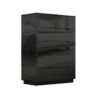 Commode 5 tiroirs avec lumière LED et plateau spacieux