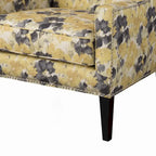 Fauteuil à oreilles à motif floral jaune