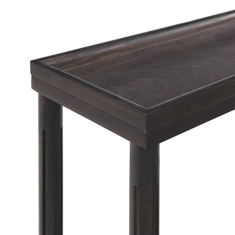 Tables d'appoint étroites Harrison, expresso, lot de 2