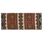 Banc de rangement en bois rembourré en Kilim fait à la main - 30 L x 12,5 P x 16 H