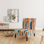 Fauteuil d'appoint rembourré Retro Abstract Drops XI