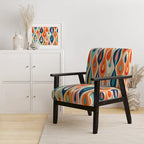 Fauteuil d'appoint rembourré Retro Abstract Drops XI