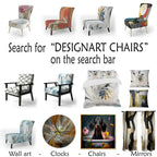 Fauteuil d'appoint rembourré Retro Abstract Drops XI