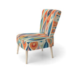 Fauteuil d'appoint rembourré Retro Abstract Drops XI